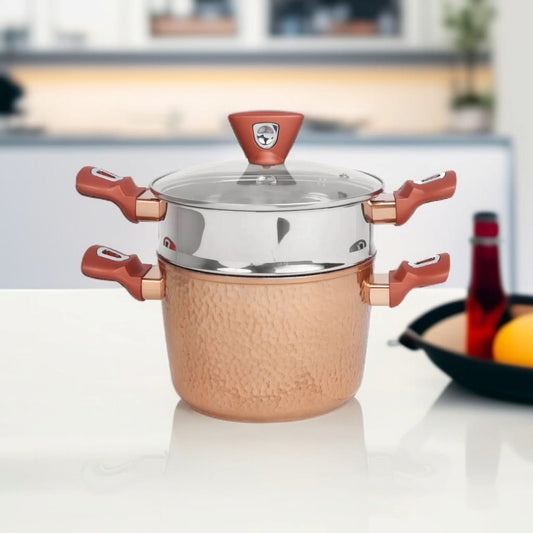 2in1 Steamer Marble-Coating Cooking Pot 24cm