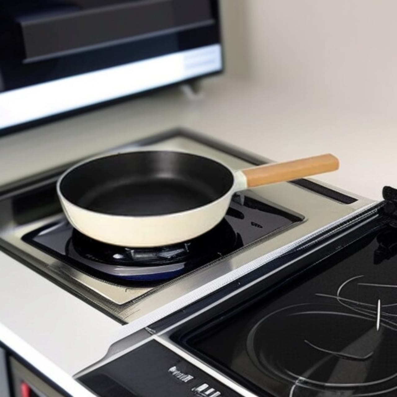 Non-Stick Fry Pan Wooden Handle 28cm