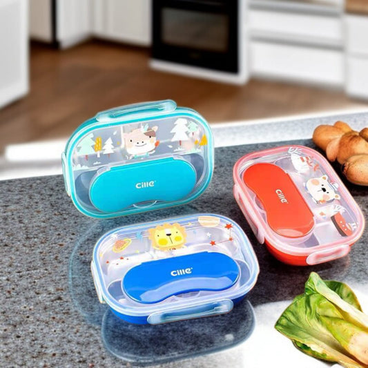 4 Compartment Stainless Steel Lunch Box