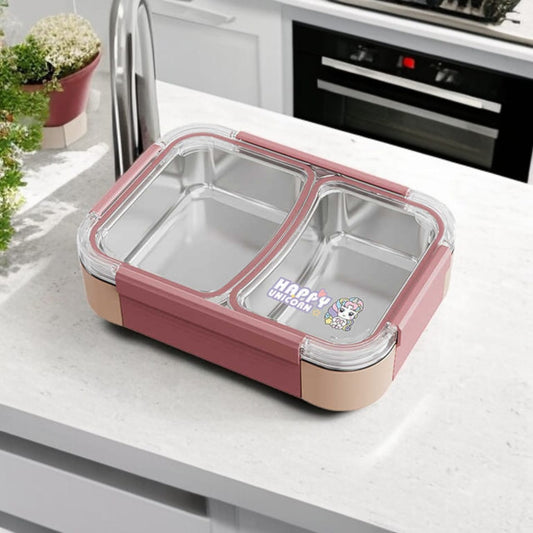3 Compartment Stainless Steel Lunch Box