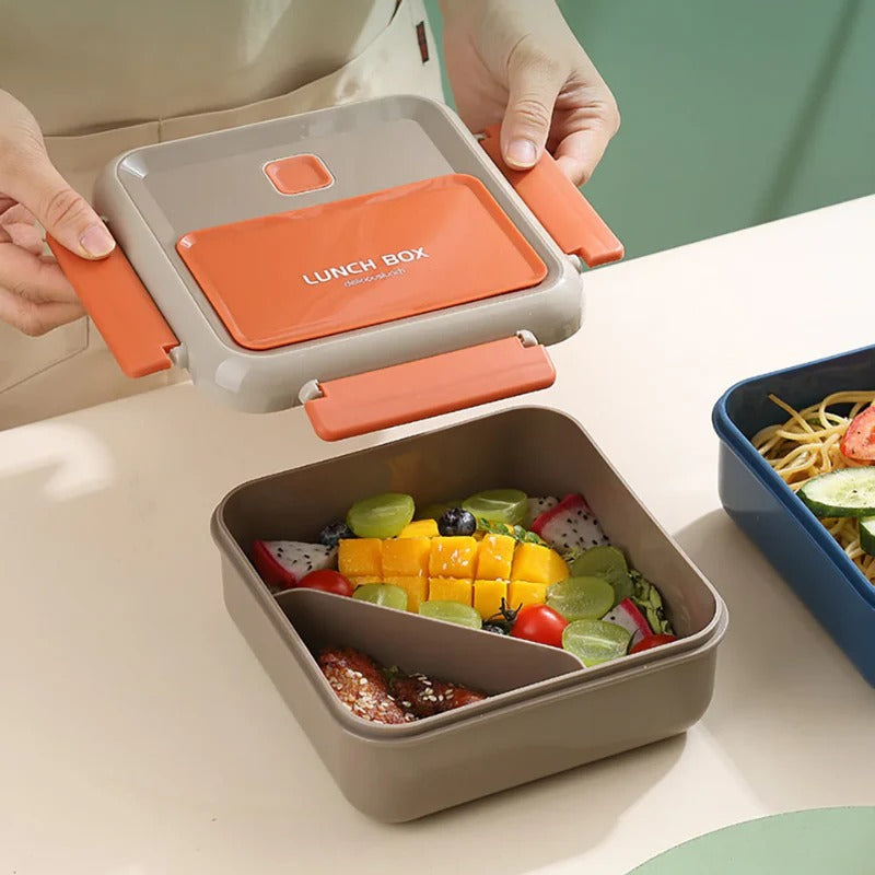 Food Grade Square Lunch Box-Light Brown