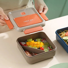Food Grade Square Lunch Box-Light Brown