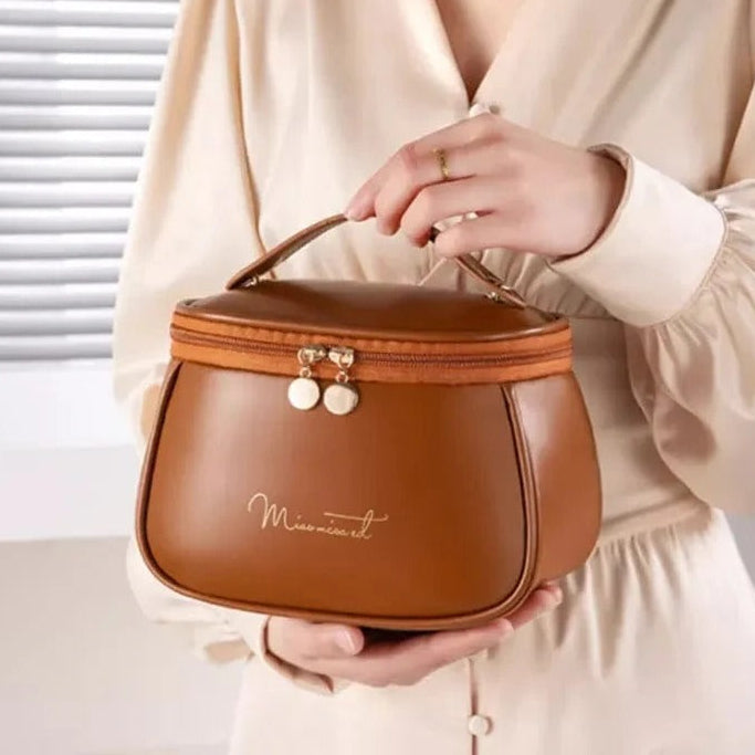 Pu Leather Pouch-Brown