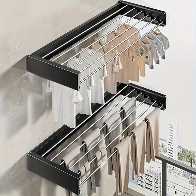 1 Pc Wall Mounted Folding Clothes Drying Rack