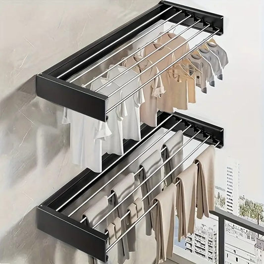 1 Pc Wall Mounted Folding Clothes Drying Rack