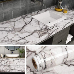Marble Printed Self-Adhesive Sheet-White