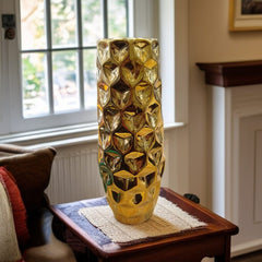 Ceramic Golden Flower Vase