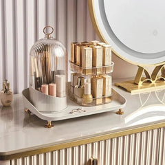 Rotating Brush Holder & Lipstick Caddy Organizer