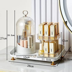 Rotating Brush Holder & Lipstick Caddy Organizer