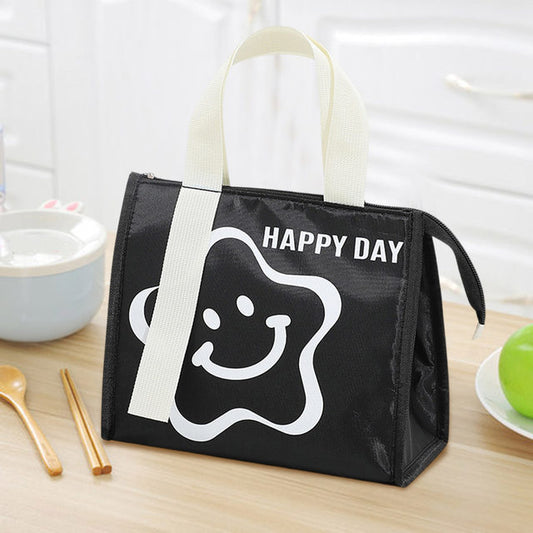 Insulated Food Storage Bag with Zip-Black