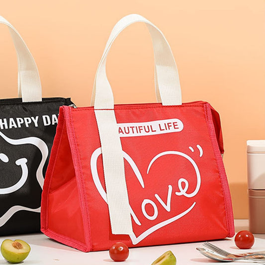 Insulated Food Storage Bag with Zip-Red