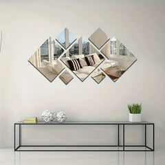 3D Mirror Wall Sticker-Silver