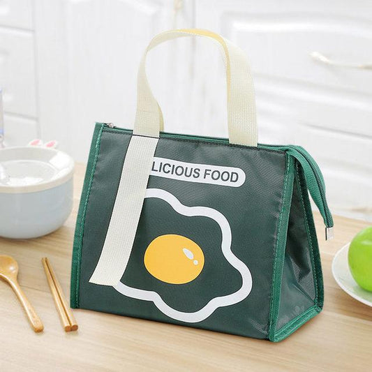 Insulated Food Storage Bag with Zip-Green