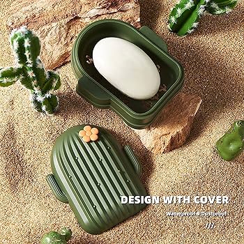 Cactus Shaped Soap Dish-Green