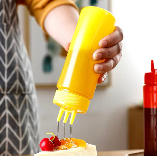 3 Nozzles Sauce Bottle