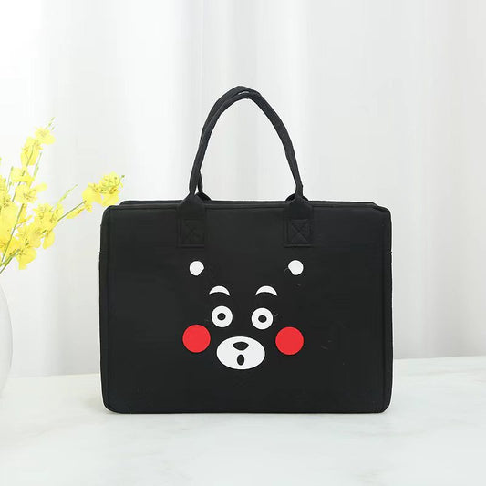 Large Capacity Cartoon Printed Bag-Black