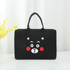 Large Capacity Cartoon Printed Bag-Black