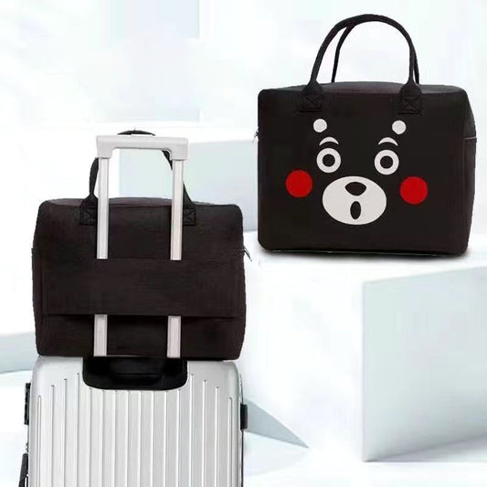 Large Capacity Cartoon Printed Bag-Black