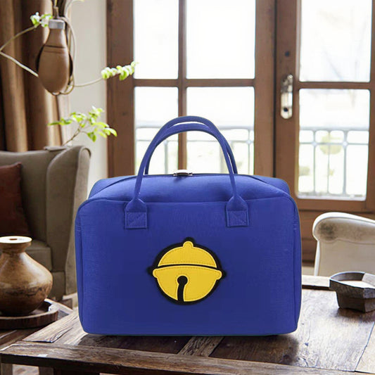 Large Capacity Cartoon Printed Bag-Blue