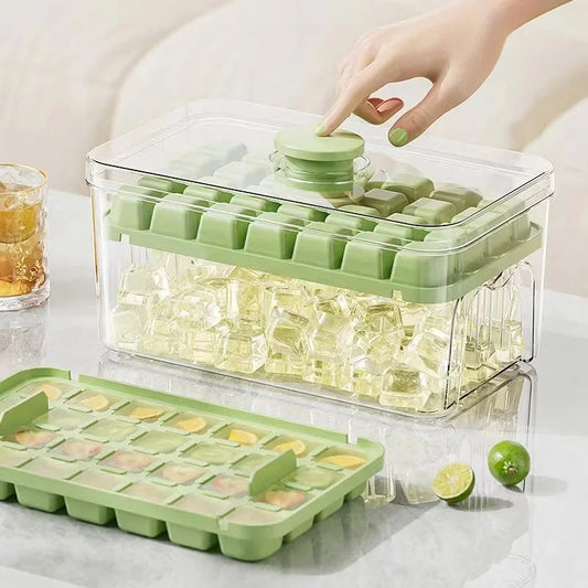 Press Type Ice Cube Storage Box