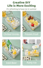 Press Type Ice Cube Storage Box