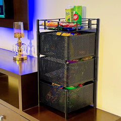 Premium 3 Layer Trolly Rotatable without Tyre - Square