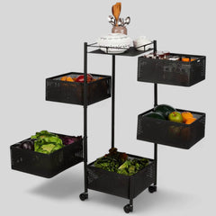 Premium 5 Layer Trolly Rotatable - Square