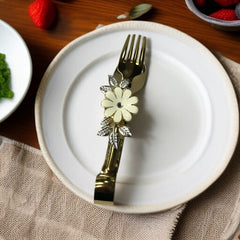 Flower Design Golden Tong-D2