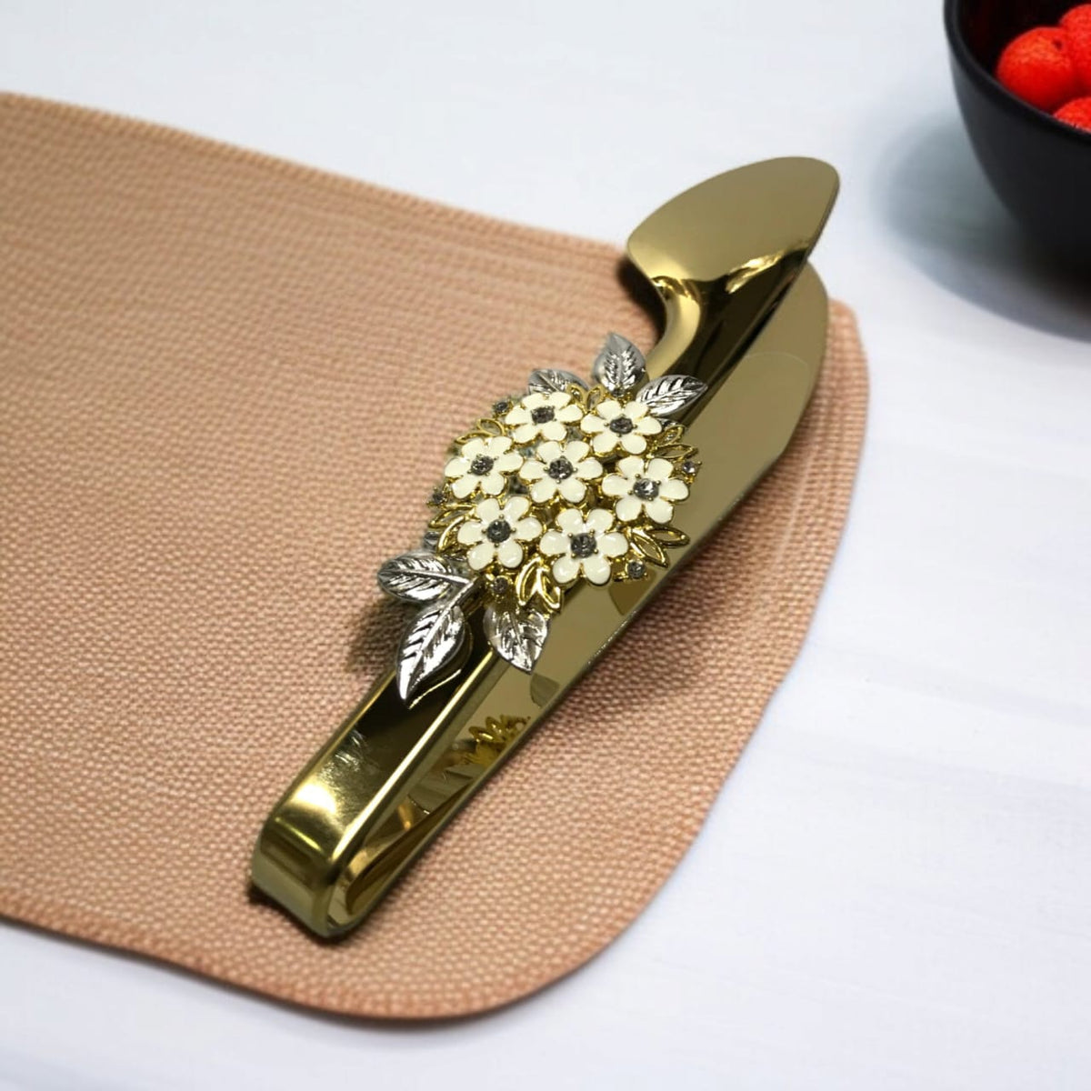 Flower Design Golden Tong-D3