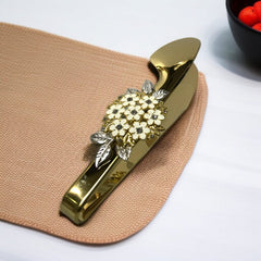 Flower Design Golden Tong-D3