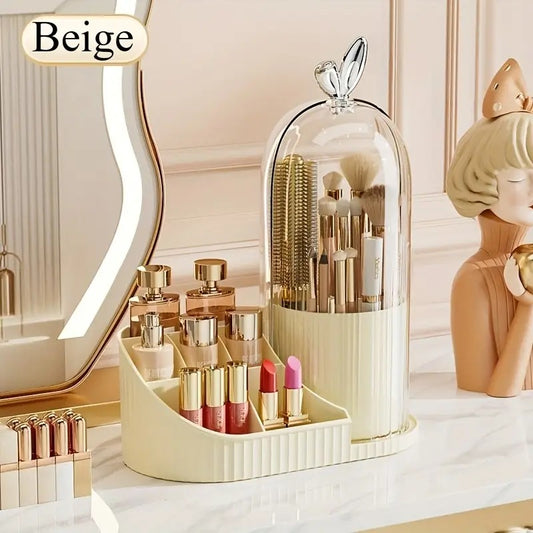 360-Degree Rotatable Makeup Organizer-Beige
