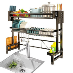 2-TIER OVERSINK DISH DRYING EXPANDABLE  RACK