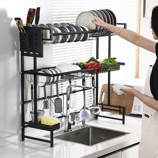 2-TIER OVERSINK DISH DRYING EXPANDABLE  RACK