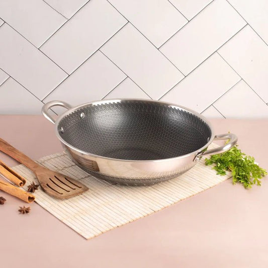 Laser Coated Wok Double Handle 32cm