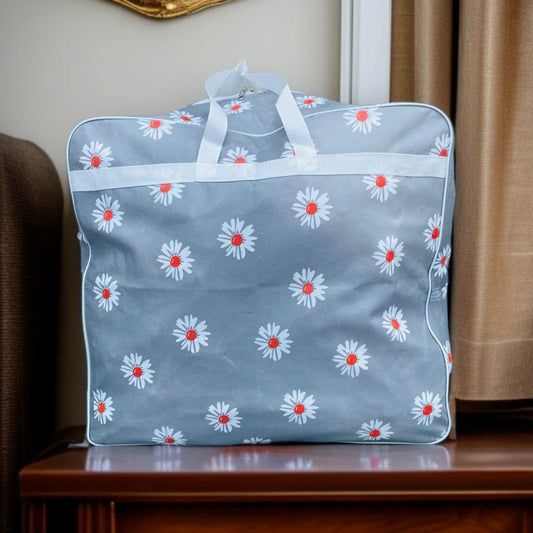 110GSM Non-Woven Luggage Bag (Grey Flower)