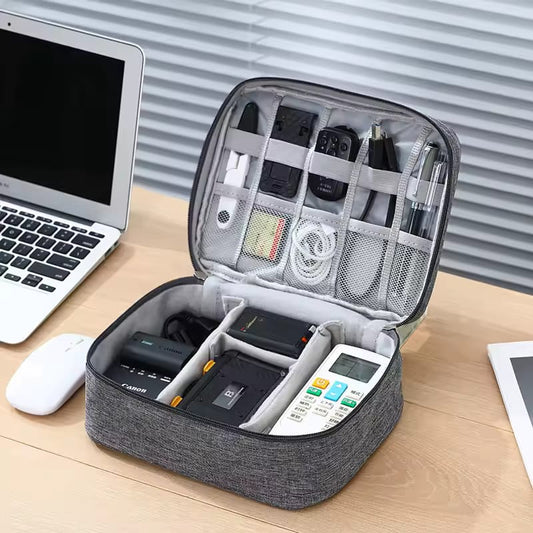 1 Pc Travel Electronic Digital Storage Bag (Black)