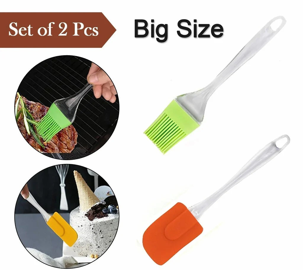 Pack Of 2 Spatula and Oil Brush -L