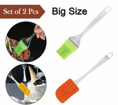 Pack Of 2 Spatula and Oil Brush -L