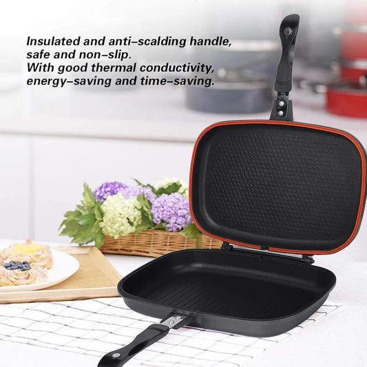 MBH Double Sided Grill Pan 36cm (Black)