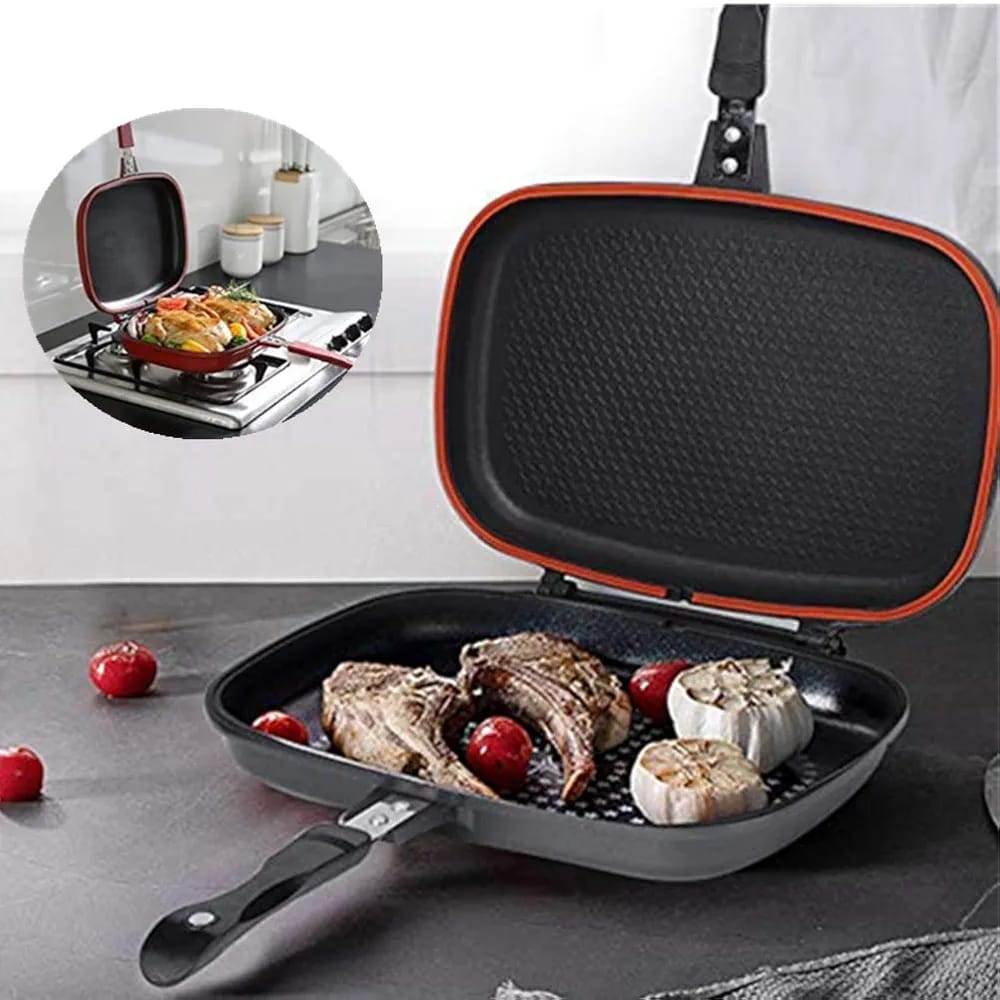 MBH Double Sided Grill Pan 36cm (Black)