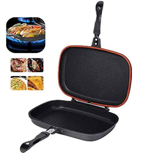 MBH Double Sided Grill Pan 40cm (Black)
