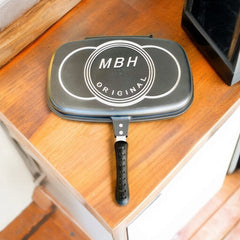 MBH Double Sided Grill Pan 40cm (Black)