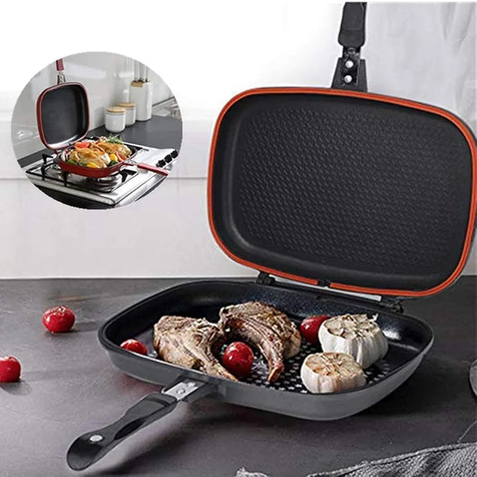 MBH Double Sided Grill Pan 40cm (Black)
