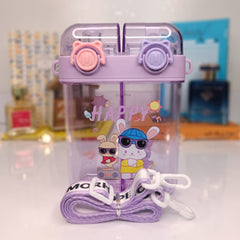 Bunny Dual-Drink Water Bottle -Purple