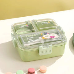 3-Compartment Lunch Box-Green