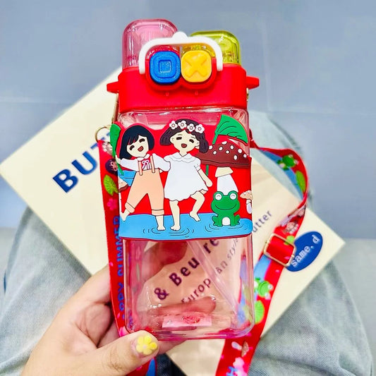 Happy Kids Dual Opening Bottle -Red