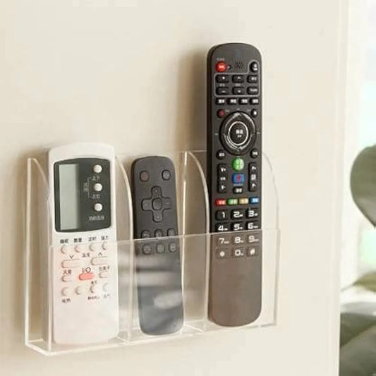 Three Slot Acrylic Remote Holder-Transparent