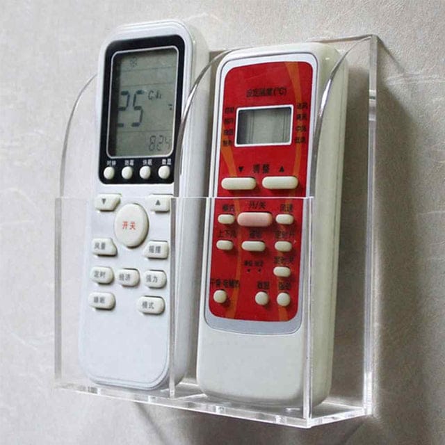 Two Slot Acrylic Remote Holder-Transparent