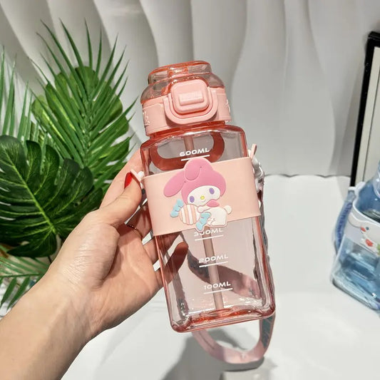 Cartoon Design Water Bottle-Pink
