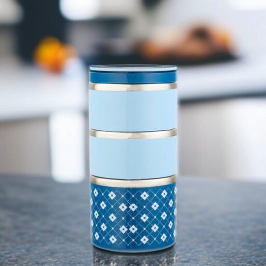 3 Layer Lunch Box-Blue